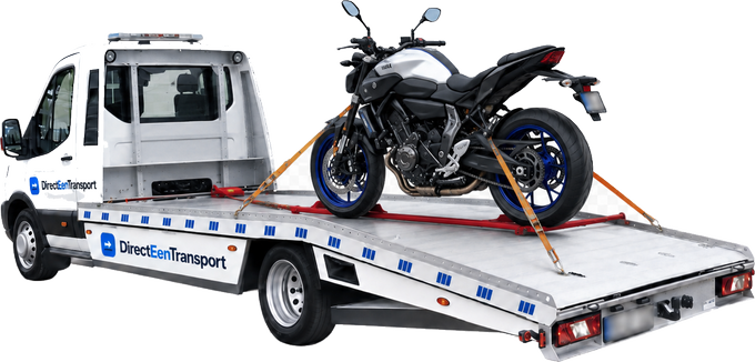Motor op een oprijwagen