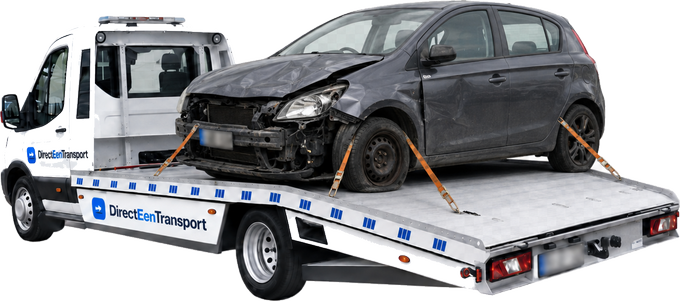 Niet-rijdend voertuig op een oprijwagen